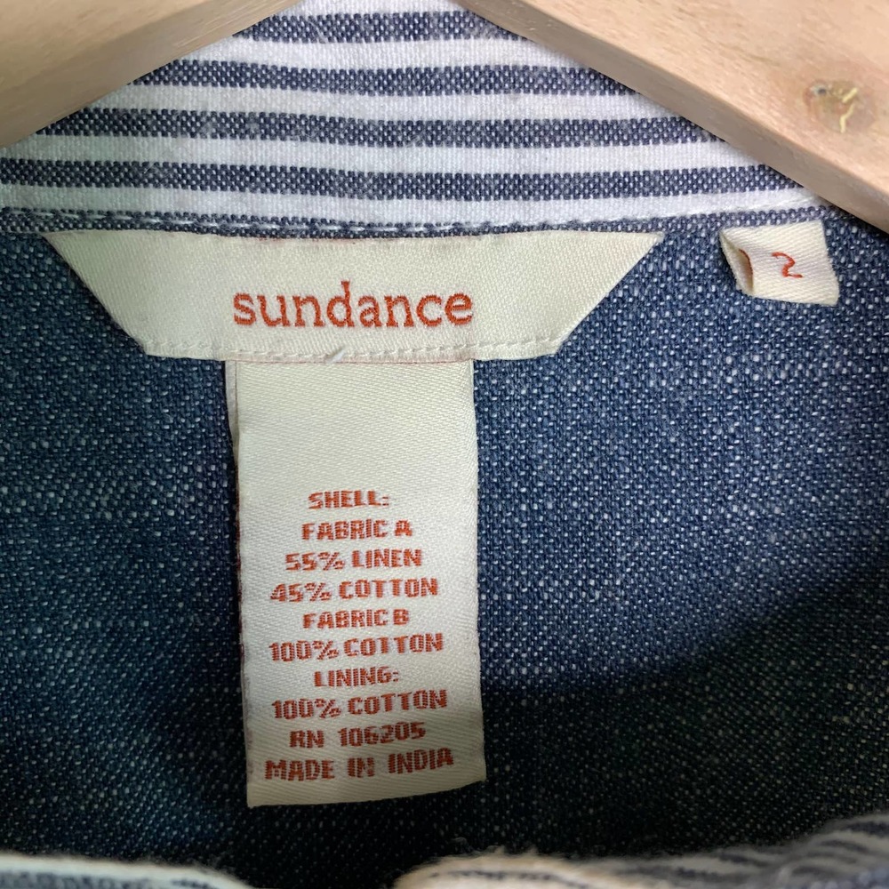 Sundance Patchwork Equestrian Style Jacket Linen 2 - image 5